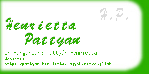 henrietta pattyan business card