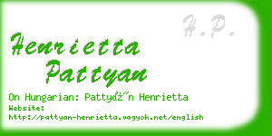 henrietta pattyan business card